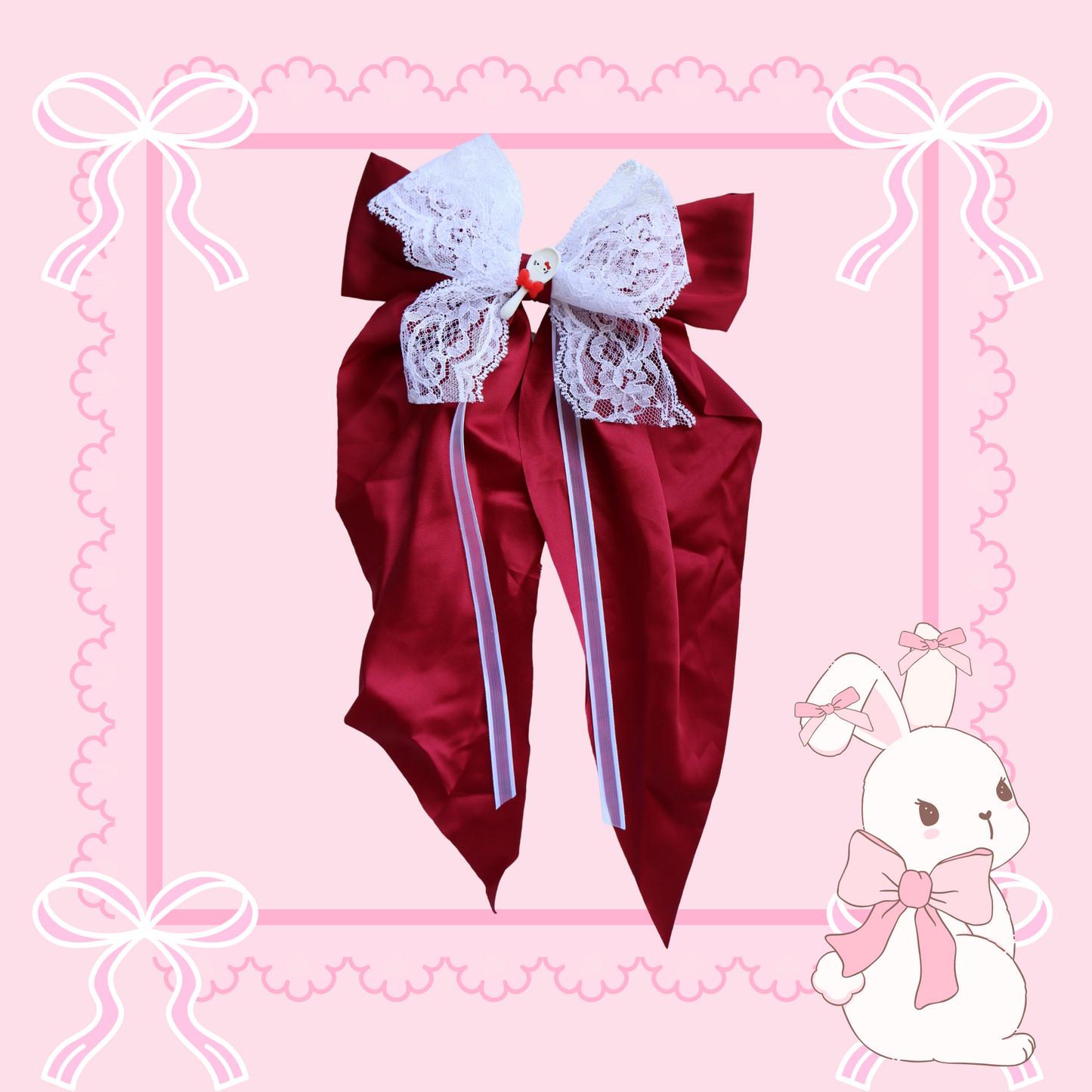 Red Hello Kitty Lace Bow