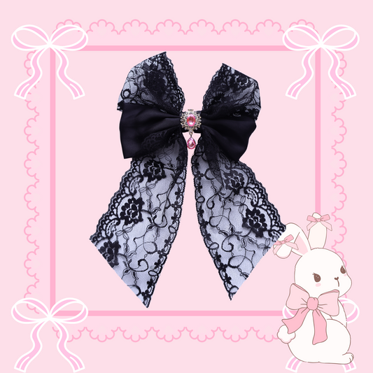 Black Lace Bow