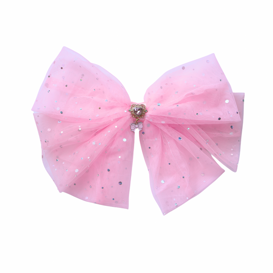 Pink Sparkle Tulle Big Bow