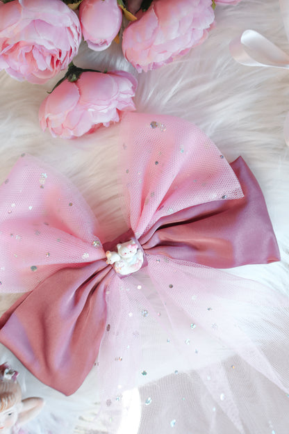 Pink Hello Kitty Swan Bow