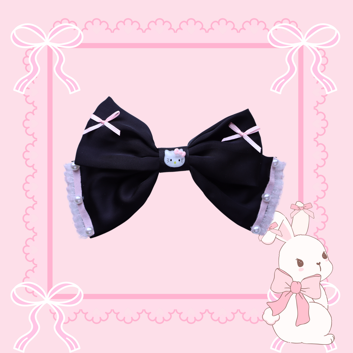 Black Hello Kitty Bow